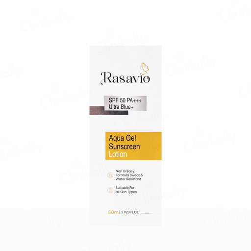 Rasavio Aqua Gel Sunscreen Lotion SPF 50 PA+++ Ultra Blue+